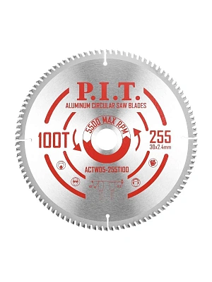 Пильный диск по алюминию 255х30мм (100 зубьев) P.I.T