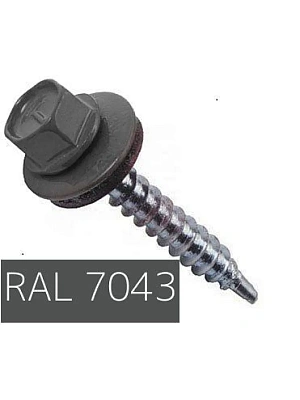 Саморезы ш/г 7043 4,8х19 серый (упаковка 800шт.) POWER FASTEN