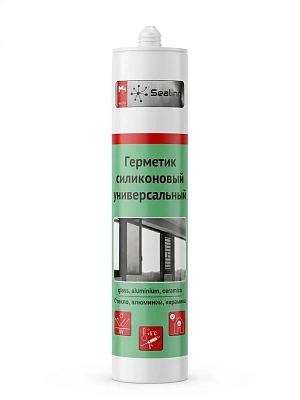 Герметик силиконовый белый универсальный 260 мл SEALING УЦЕНКА