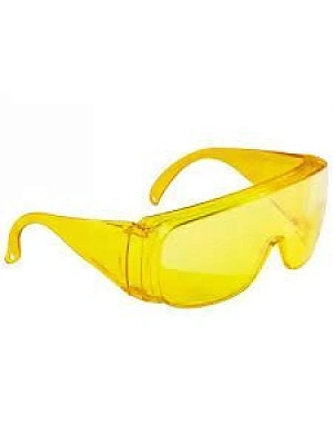 Очки защитные открытого типа, желтые, ударопрочный поликарбонат, бок/верх защита