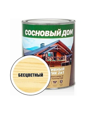 Антисептик декоративно-защитный состав для древесины бесцветный СОСНОВЫЙ ДОМ 0,8л