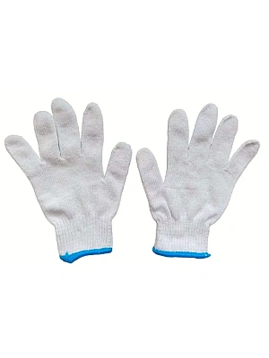 Перчатки х/б 10 кл. (белые) Без ПВХ (упак.  5пар) LASTING TOOLS