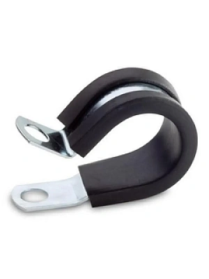 Скоба стальная оцинк. с резиновым уплотнителем СМР/ хомут Руббер  6/15