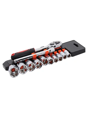 Набор торцевых головок 1/2", головки 10-24 мм, 12 предметов LASTING TOOLS