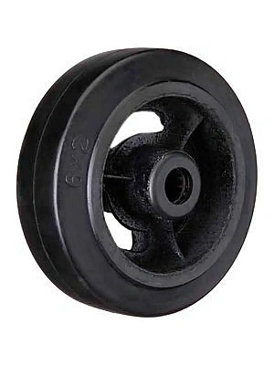 D 46 Колесо большегрузное чугунное, черная резина, без крепления 100 мм (грузопод.130кг) FORCE LIFTING