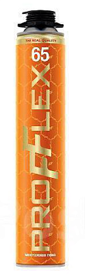 Пена монтажная профессиональная PROFFLEX PRO 65 л - 850 мл Голд ЗИМА (-18° до +35°С) (ч/з)
