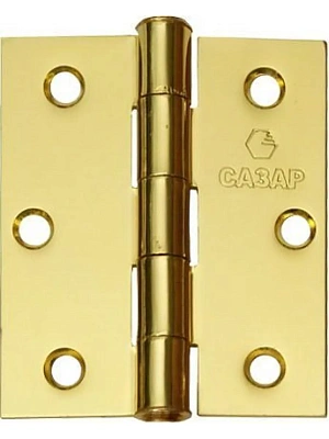 Петля универс. 3"х2,5"х2мм (75х62,5/65 мм) золото САЗАР