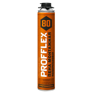 Пена монтажная PROFFLEX летняя 80 л - 1000 мл (+5 °С до +35 °С)
