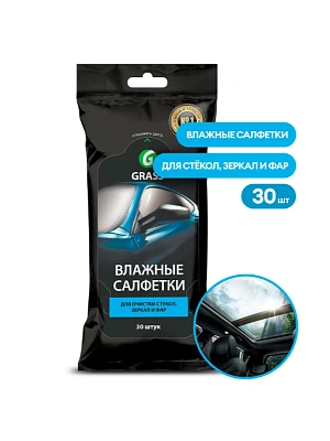 Салфетка влажная для очистки стекол,зеркал и фар GRASS