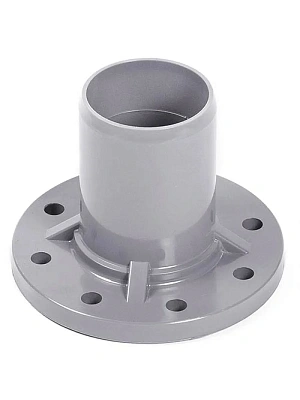 Патрубок для напорной трубы НПВХ 160х150 PN10 SDR26 с ПВХ фланцем Хемкор