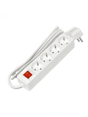 Удлинитель бытовой DOMTOK 4 гн. ПВС 3500 Вт, IP20 (с/з выкл.)  3м