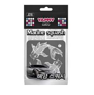 Ароматизатор подвес. картонный YAMMY Квадрат Marine Squash ч/з
