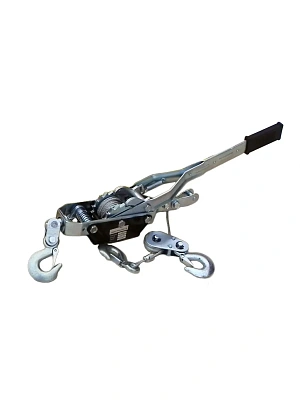 Лебедка ручная рычажная г/п 4,0 тн тяга, 1,6 тн подъем, двойное храповое колесо (длина троса 3,0м) FORCE LIFTING