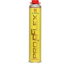 Пена монтажная профессиональная PROFFLEX PRO 65 л - 850 мл Лайт ЗИМА (-18° до +35°С)