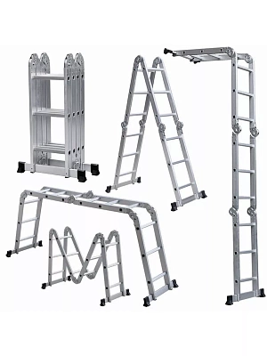 Лестница-трансформер 4х5 ступеней 152/278/576 см, алюминиевая