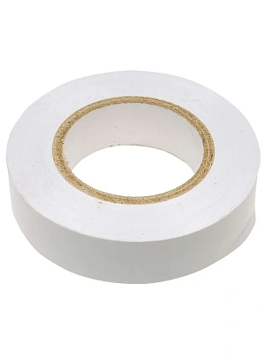 Изолента белая ПВХ 15мм х 10м