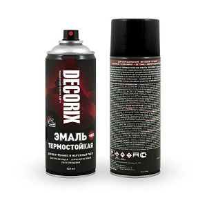 Эмаль аэрозольная термостойкая 400ºС алюминий (520 мл) DECORIX