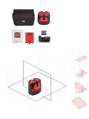 Нивелир лазерный 40м, точн. +/-2 мм/10 м RGK UL-360