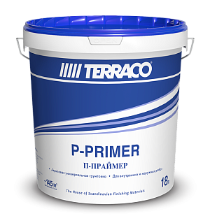 Грунтовка TERRACO P-PRIMER проникающая на акриловой основе, 18л (t  хранения/перевозки  до +5 градусов)