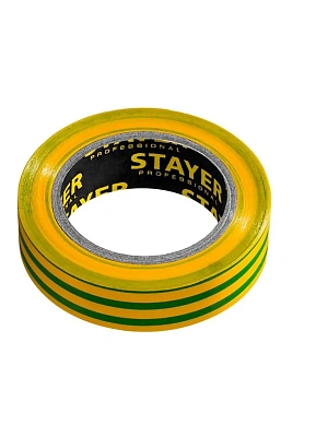 Изолента желто-зеленая ПВХ 15мм х 10м