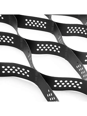 Георешетка пластиковая объемная перф.(210х210мм) высота 50мм, толщ.1,4мм, черная, 15,40м2