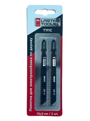 Полотна для электролобзика по дереву  75х3 мм (T111C) (упак.2шт) LASTING TOOLS