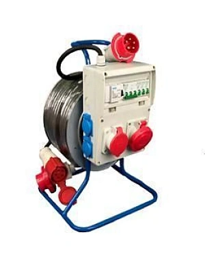 Удлинитель с блоком на метал. катушке КГ- 5х2,5 кв мм 40 м, 18 кВт, 8 розеток, IP44 УЦЕНКА