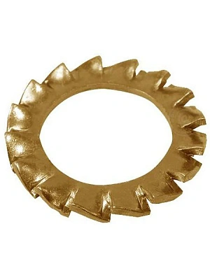 Шайба DIN 6798 A   8 стопорная с внешними зубьями БРОНЗА