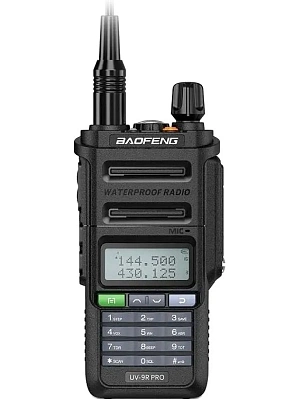 Рация 2800 мАч, 128 каналов, 10км Baofeng UV-9R PRO V2 8W BLACK