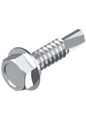 Саморез А2 DIN 7504-К с шестигр.гол. с буром НЕРЖАВЕЙКА 5,5х19