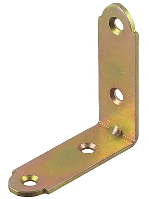 Уголок бытовой/кронштейн мебельный цинк/желт. 50х50х17х2,0мм