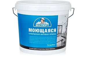 Краска в/д ЭКСПЕРТ моющаяся супербелая -20С° (7кг)