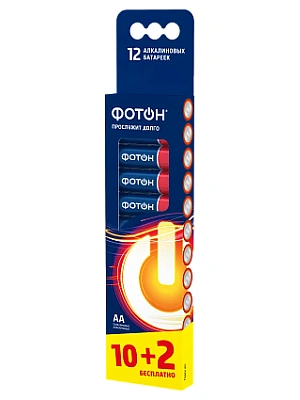 Элемент питания ФОТОН АА 1.5V LR6 ВР12 (упаковка 12шт.)