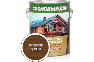 Антисептик декоративно-защитный состав для древесины ореховое дерево СОСНОВЫЙ ДОМ 2,7л