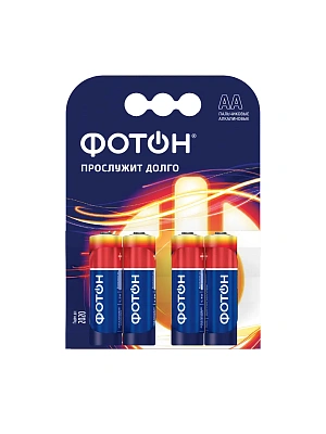 Элемент питания ФОТОН АА 1.5V LR6 ОР4 (упаковка 4шт.)
