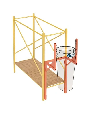 Кронштейн к лесам и фасадам для мусоросброса