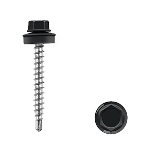 Саморезы ш/г 9005 черный янтарь 5,5х19 (упаковка 650шт.) POWER FASTEN