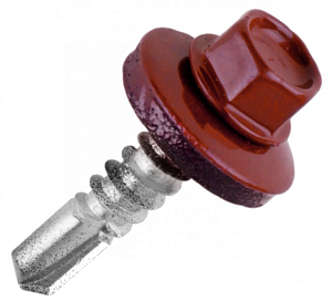 Саморезы ш/г 3005 кр. вино 6,3х32 (упаковка 400шт.) POWER FASTEN