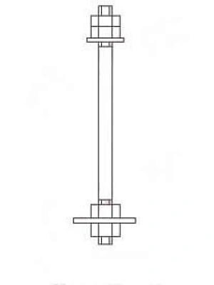Болт фундаментный М20х 400 ГОСТ 24379.1-2012 тип 2.1 Ст3пс2 (без маркировки)