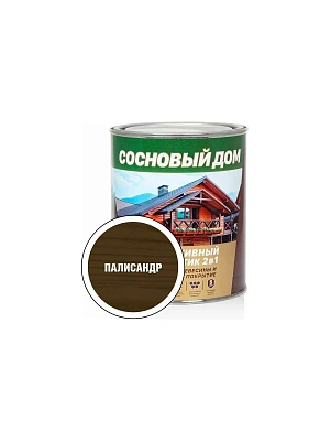 Антисептик декоративно-защитный состав для древесины палисандр СОСНОВЫЙ ДОМ 0,8л
