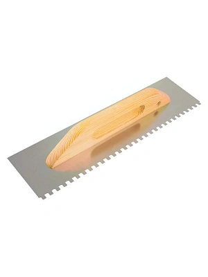 Гладилка зубчатая 480х125 мм нерж сталь, рукоятка сосна, зуб 10х10