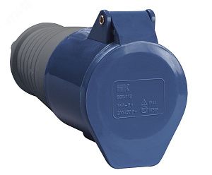 Розетка переносная с заземлением 16А IP44 200-250В 2P+PE ССИ-213 IEK