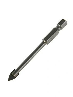 Сверло  8,0 мм по керамической плитке и стеклу, крестовая пластинка, шестигр.хвостовик 