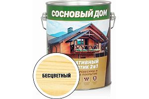 Антисепти декоративно-защитный состав для древесины бесцветный СОСНОВЫЙ ДОМ 2,7л
