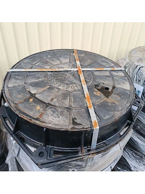 Люк канализационный чугунный тяжелый 25,0 тн Т (С250) К-1-60 без замка AQUA LIFE