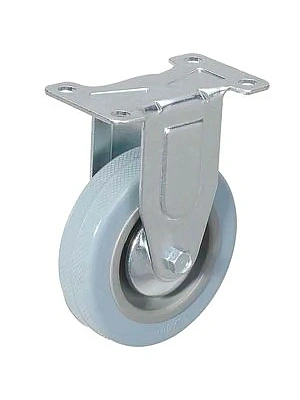 FCg  (92) Колесная опора серая резина 75мм, неповоротное (грузопод. 50кг) FORCE LIFTING