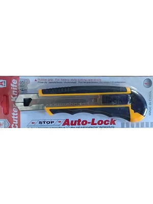 Нож 18 мм резиновый корпус, 3 лезвия FOX-кастет (LASTING TOOLS)