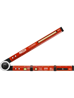 Уровень-угломер складной, 2 ампулы (1 поворотная), точность 1мм/м, 500мм ЗУБР