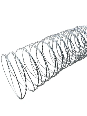 Спиральный барьер безопасности из армированной колючей ленты-500*1 ТУ (40 витков, 3 ряда скоб, длина 10 м)