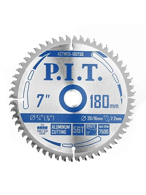 Пильный диск по алюминию 180х20/16мм (56 зубьев) P.I.T